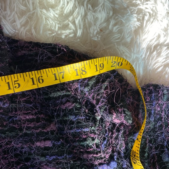 MARSH LANDING VINTAGE PURPLE PLUM EYELASH CARDIGAN CAPELET JACKET Sz L EUC - Picture 10 of 13